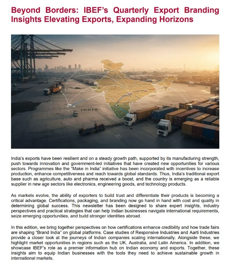 Export Branding & Industry Insights Newsletter
