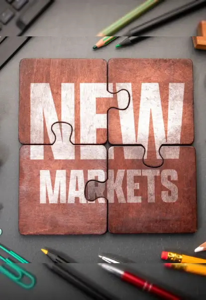 New markets visual illustrating international expansion and market access strategy for japanese companies